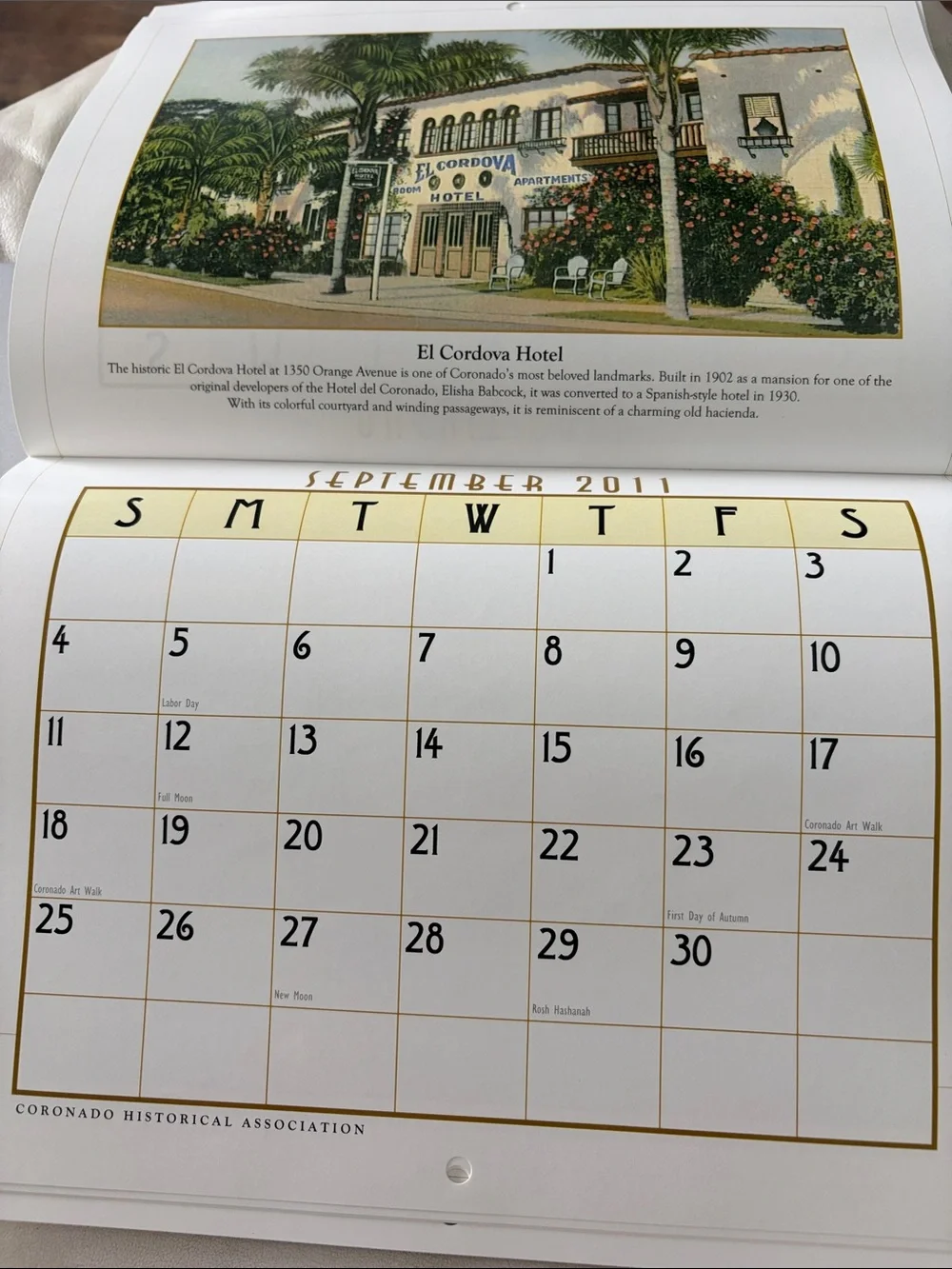 NIP 2011 CALENDAR CORONADO HISTORICAL ASSOCIATION